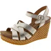 Söfft Womens Leather Adjustable Wedge Sandals In Multi