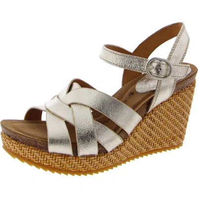 Söfft Womens Leather Adjustable Wedge Sandals In Multi