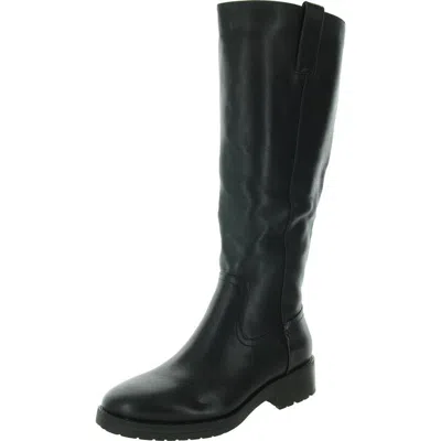 Söfft Womens Solid Leather Knee-high Boots In Black