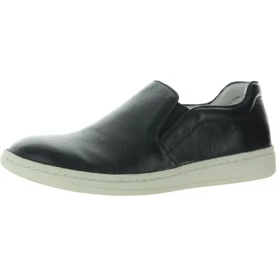 Söfft Womens Solid Leather Loafers In Black