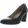 Söfft Womens Solid Leather Pumps In Black