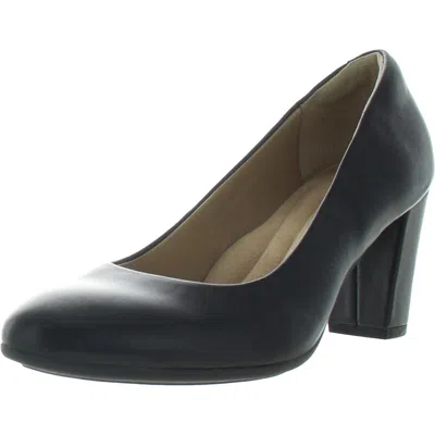 Söfft Womens Solid Leather Pumps In Black