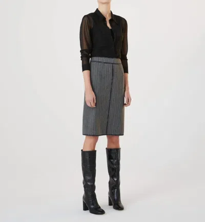Sfizio Organza Button Down In Black Sheer In Multi