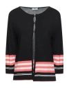 Sfizio Studio Woman Cardigan Black Size 4 Polyester, Elastane In Black