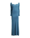 Sfizio Woman Midi Dress Pastel Blue Size 4 Viscose In Blue