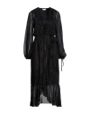 Sfizio Studio Woman Midi Dress Black Size 4 Viscose, Polyester In Black
