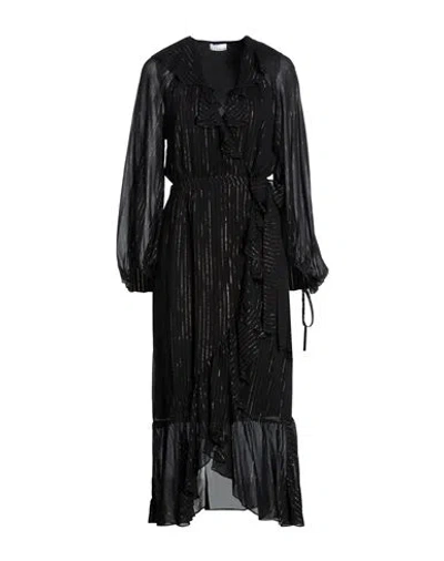Sfizio Studio Woman Midi Dress Black Size 4 Viscose, Polyester