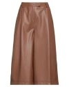 Sfizio Studio Woman Pants Brown Size 8 Polyurethane, Polyester