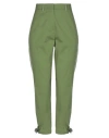 Sfizio Studio Woman Pants Green Size 12 Cotton, Elastane In Green