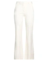 Sfizio Studio Woman Pants Off White Size 6 Viscose, Nylon, Elastane In Off White