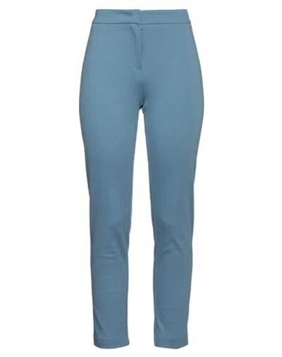 Sfizio Studio Woman Pants Pastel Blue Size 8 Viscose, Polyacrylic, Elastane