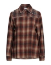 Sfizio Studio Woman Shirt Rust Size 4 Viscose, Polyester, Wool, Elastane In Red