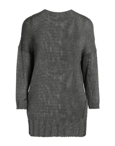 Sfizio Studio Woman Sweater Taupe Size 6 Viscose, Metal, Polyamide In Grey
