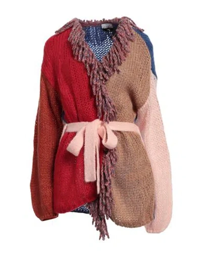 Sfizio Studio Woman Cardigan Camel Size S Acrylic, Polyamide, Mohair Wool In Beige