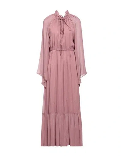 Sfizio Woman Maxi Dress Pastel Pink Size 6 Viscose, Metal, Polyester