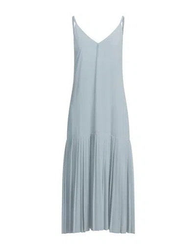Sfizio Woman Midi Dress Sky Blue Size 4 Polyester