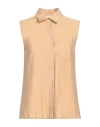 Sfizio Studio Woman Shirt Camel Size 4 Viscose, Polyamide In Beige