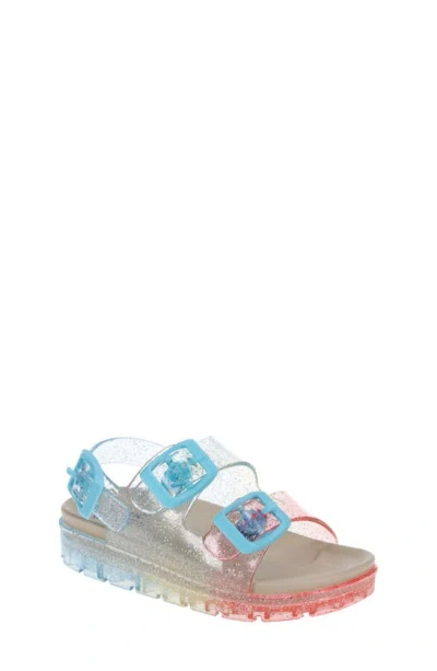 Sg Footwear Kids' Glitter Jelly Sandal In Rainbow