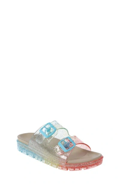 Sg Footwear Kids' Jelly Double Slide Sandal In Rainbow