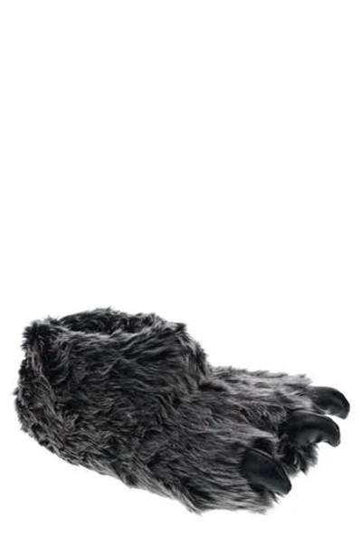 Sg Footwear Plush Claw Slipper In Black