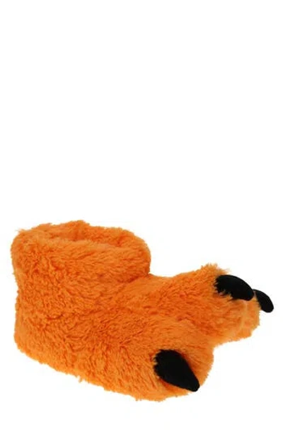 Sg Footwear Plush Duck Foot Slipper In Orange