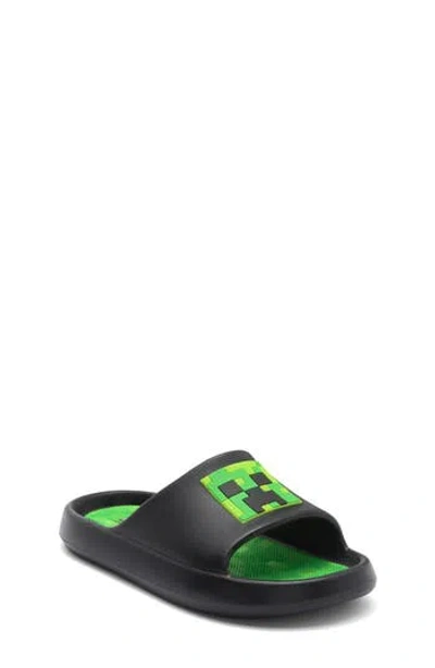 Sg Footwear X Minecraft® Kids' Molded Slide Sandal In Black