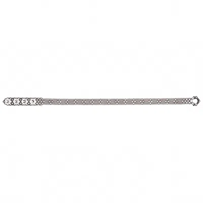 Sg Liquid Metal Women's Slim Choker In Chrome Finish In Metallic