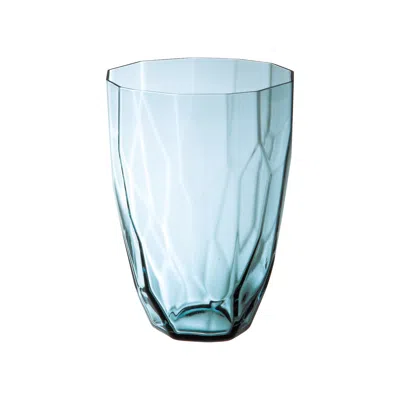 Sghr Sugahara Blue Ginette Faceted Glass Tumbler - Indigo