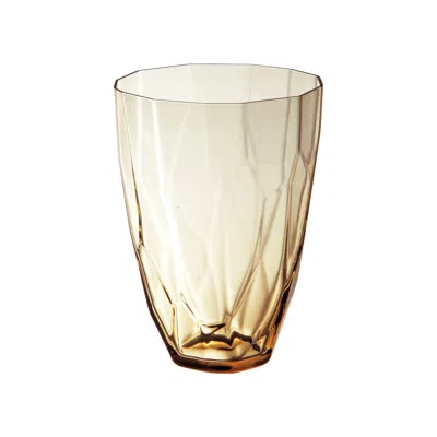 Sghr Sugahara Brown Ginette Faceted Glass Tumbler - Tan