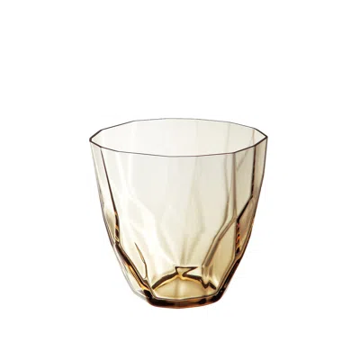 Sghr Sugahara Brown Ginette Faceted Old Fashioned Glass - Tan
