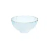 Sghr Sugahara Kikka Handcrafted Glass Bowl With Gold Rim - White, Large In White