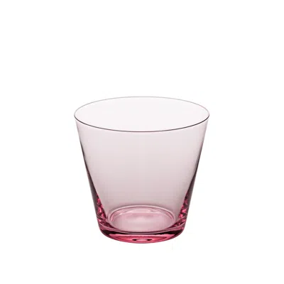 Sghr Sugahara Pink / Purple Fifty's Handcrafted Old Fashioned Glass - Pink & Purple