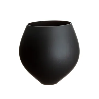 Sghr Sugahara Relax Handcrafted Matte Black Glass Round Large