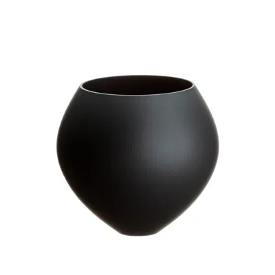 Sghr Sugahara Relax Handcrafted Matte Black Glass Round Medium