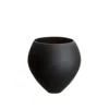 Sghr Sugahara Relax Handcrafted Matte Black Glass Round Small In Black