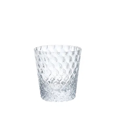 Sghr Sugahara White Kirameki Old Fashioned Glass - Grid, Clear