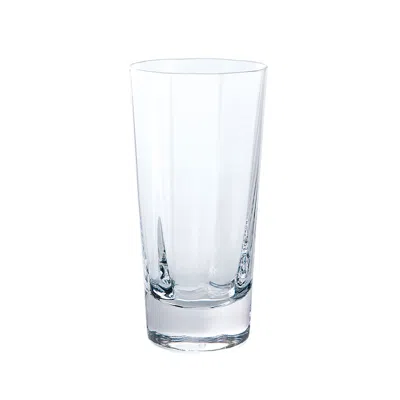 Sghr Sugahara White Kirameki Tumbler Glass - Vertical Eight Lines, Clear