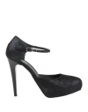 Sgn Giancarlo Paoli Woman Pumps Navy Size 10 Leather In Navy