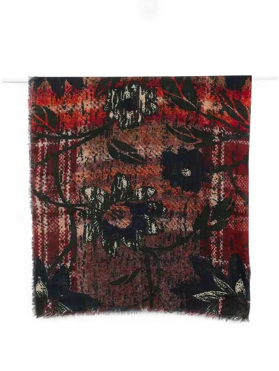Sgombero Cantine Floral-print Fringed Scarf In Multi