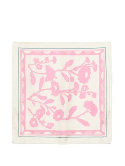 Sgombero Cantine Floral-print Scarf In Pink