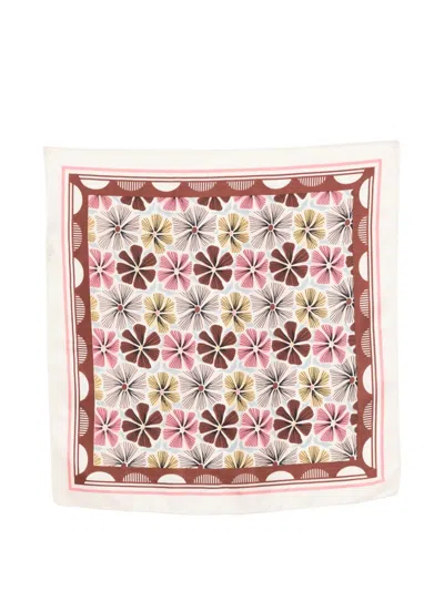 Sgombero Cantine Floral-print Scarf In Neutral