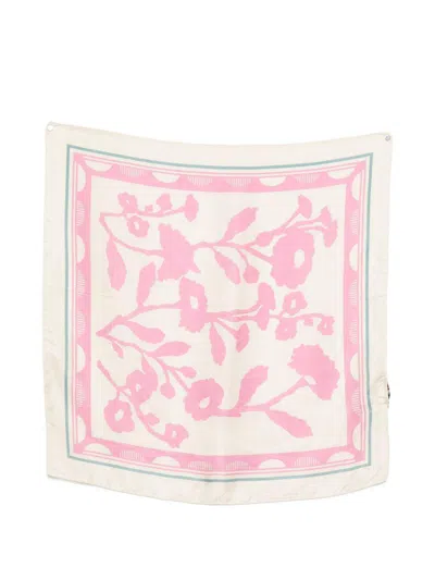 Sgombero Cantine Foulard Ariete Con Stampa Floreale Rosa