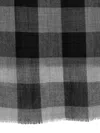 Sgombero Cantine Orione Scarf With Grey Check Pattern In Black