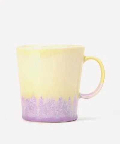 Sgw Lab Yellow And Lilac Porcelain Mug In Multi
