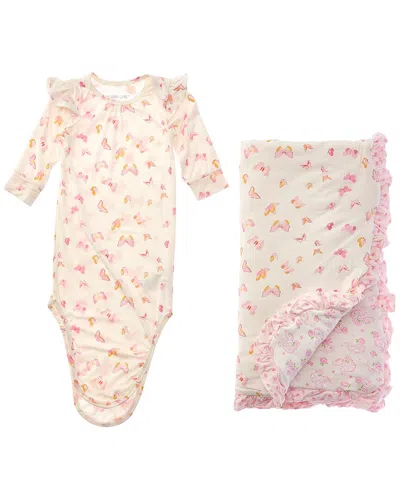 Shabby Chic Kids' 2pc Gown & Blanket Set In Pink