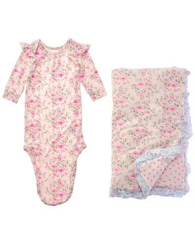 Shabby Chic Kids' 2pc Gown & Blanket Set In Pink