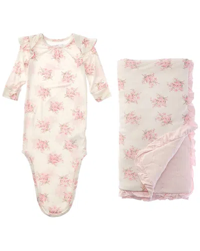 Shabby Chic Kids' 2pc Gown & Blanket Set In Pink