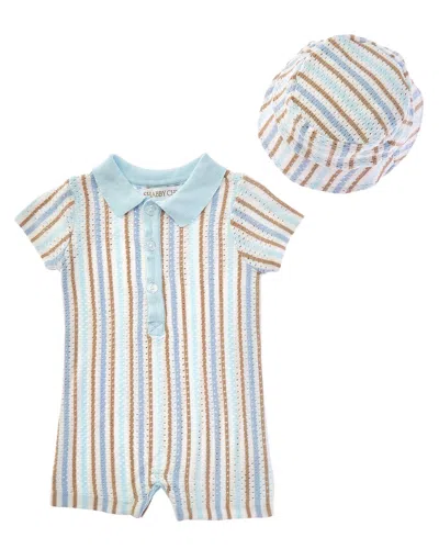 Shabby Chic Kids' 2pc Shortalls Set In Blue
