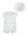 Shabby Chic 2pc Shortalls Set In White