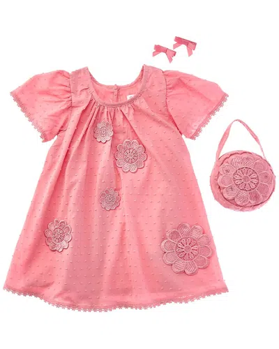 Shabby Chic Kids' 3pc Dress Set In Pink